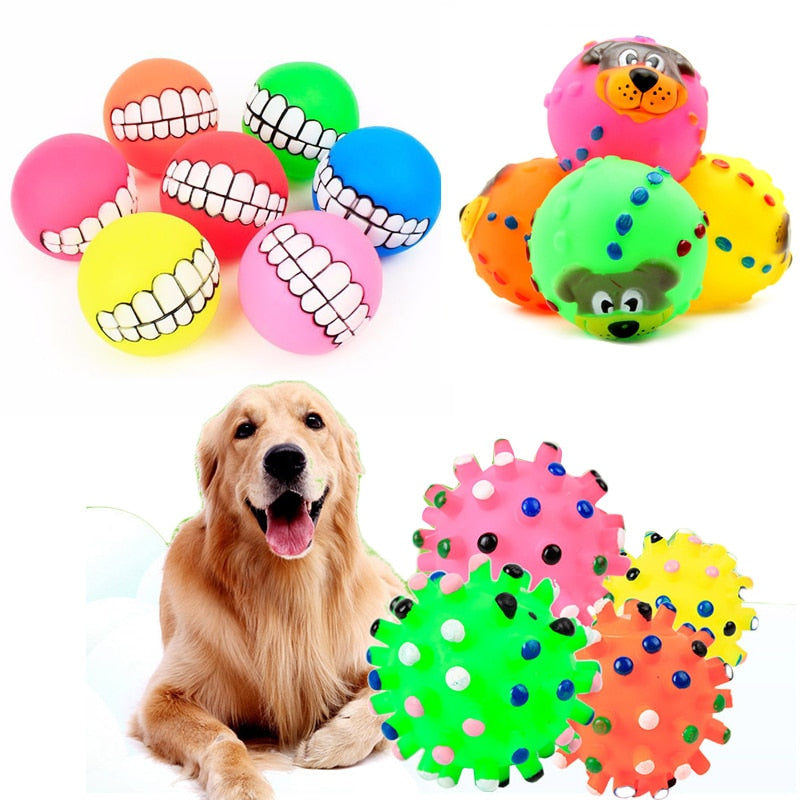 Pet Dog Toys To Bite Teeth Training Rubber Ball Dog