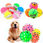 Pet Dog Toys To Bite Teeth Training Rubber Ball Dog