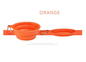 Pet Silica Gel Bowl Dog  Collapsible Silicone Dow Bowl Candy Color