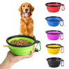 Folding Portable Dog Bowl Travel Bowl with Buckle for Food Water