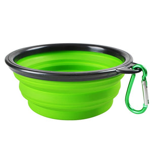 Folding Portable Dog Bowl Travel Bowl with Buckle for Food Water