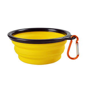 Folding Portable Dog Bowl Travel Bowl with Buckle for Food Water