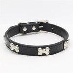 Transer Pet Dog Supplies Alligator PU Leather Bone Pet Necklace Accessory Pet Supply Dog Collar