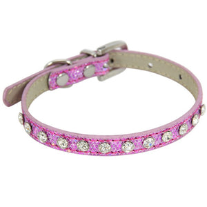 Hot Sale Super Shining Diamond Rhinestone Cat Collar Puppy Baby Dog Cat Collar Leather Strap