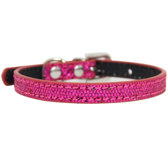 Hot Sale Super Shining Diamond Rhinestone Cat Collar Puppy Baby Dog Cat Collar Leather Strap