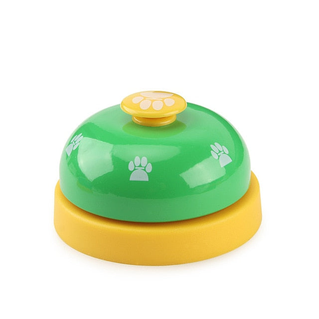 Pet Toy Training Called Dinner Small Bell Footprint Ring Dog Toys