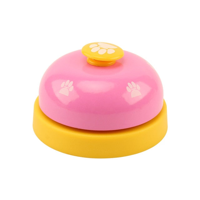 Pet Toy Training Called Dinner Small Bell Footprint Ring Dog Toys