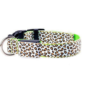 Nylon LED Pet Dog Collar Night Safety Flashing Glowing Collar Leash