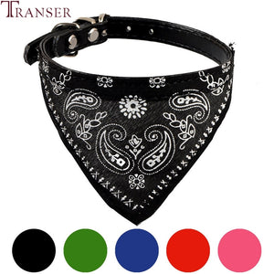 Leather Neckerchief Bandana Dog Collars