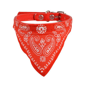 Leather Neckerchief Bandana Dog Collars