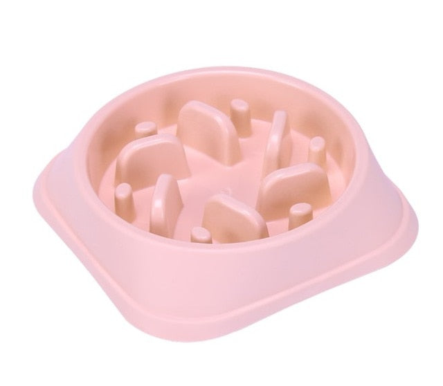 Pet Dog Feeding Bowls Plastic Snail Shape Slow down Eating Food