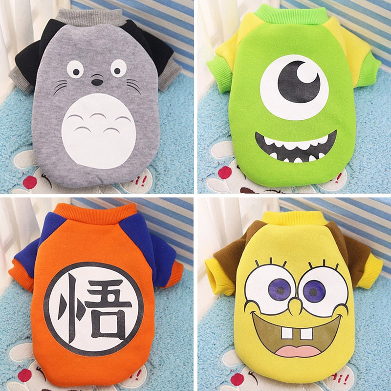 Cartoon Puppy Dog Hoodie Sweatshirt Winter Pet Clothes