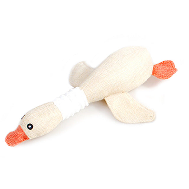 Cartoon Wild Goose Plush Dog Toys Resistance To Bite Squeaky Sound